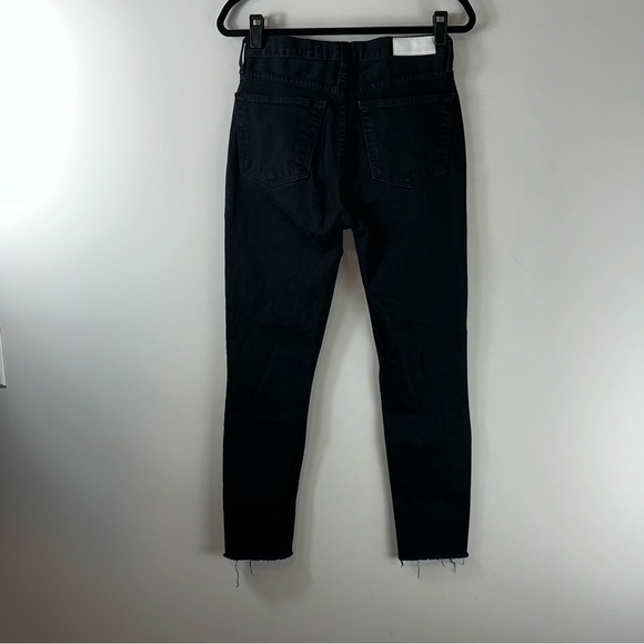 RE/DONE Comfort Stretch High Rise Ankle Crop in Black Women Size 27 - Picture 6 of 10